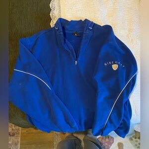 Nike Men's Zip-Up Blue Sweater